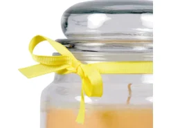 HS Candle Duftkerze & Glas Neujahr Creme Bonbon 70h* Windlichter