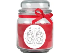 HS Candle Duftkerze & Glas Sternzeichen Rose 70 Stunden Zwillinge* Windlichter