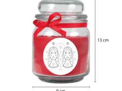 HS Candle Duftkerze & Glas Sternzeichen Rose 70 Stunden Zwillinge* Windlichter