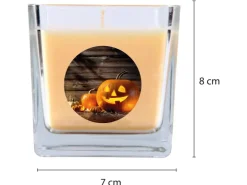 HS Candle Duftkerze & Glas Halloween Creme Bonbon 50h