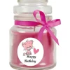 HS Candle Duftkerze & Glas Geburtstag Lavendel Lila* Windlichter