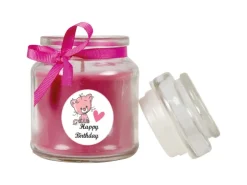 HS Candle Duftkerze & Glas Geburtstag Lavendel Lila* Windlichter