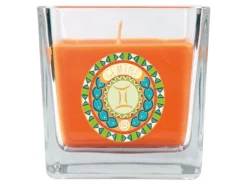 HS Candle Duftkerze & Glas Sternzeichen Honigmelone 50 Stunden Zwillinge