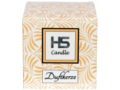 HS Candle Duftkerze & Glas Weihnachten Creme Bonbon 50h
