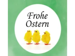 HS Candle Duftkerze & Glas Frohe Ostern Viereck 8 x 7,5cm Coconut Limes Küken* Ostern