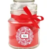 HS Candle Duftkerze & Glas Duft Schriftzug Bonbon Ø7 cm Rose