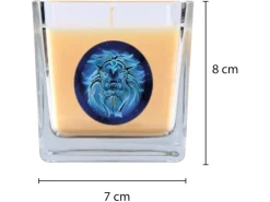 HS Candle Duftkerze & Glas Sternzeichen Vanille 50 Stunden Löwe* Windlichter