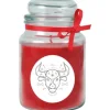 HS Candle Duftkerze & Glas Sternzeichen Rose 110 Stunden Stier* Windlichter