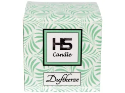 HS Candle Duftkerze & Glas Neujahr Grün Bonbon 50h