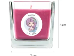 HS Candle Duftkerze & Glas Sternzeichen Lavendel 50 Stunden Wassermann* Windlichter