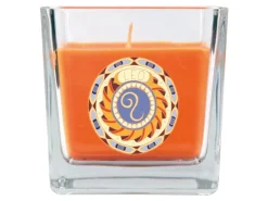 HS Candle Duftkerze & Glas Sternzeichen Honigmelone 50 Stunden Löwe