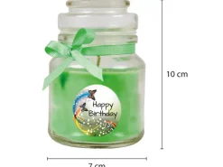 HS Candle Duftkerze & Glas Geburtstag Kokos Grün* Windlichter