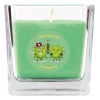 HS Candle Duftkerze & Glas Karneval Grün Viereck 50h* Windlichter