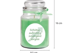 HS Candle Duftkerze & Glas Sternzeichen Coconut Limes 110 Stunden Schütze