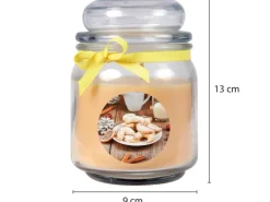 HS Candle Duftkerze & Glas Weihnachten Creme Bonbon 70h