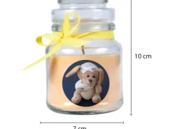 HS Candle Duftkerze & Glas Genesung Gelb Vanille* Windlichter