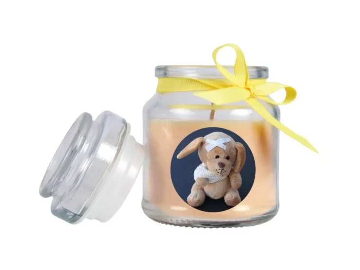 HS Candle Duftkerze & Glas Genesung Gelb Vanille* Windlichter