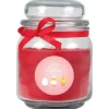 HS Candle Duftkerze & Glas Ostern Rot Bonbon 70h Küken* Ostern