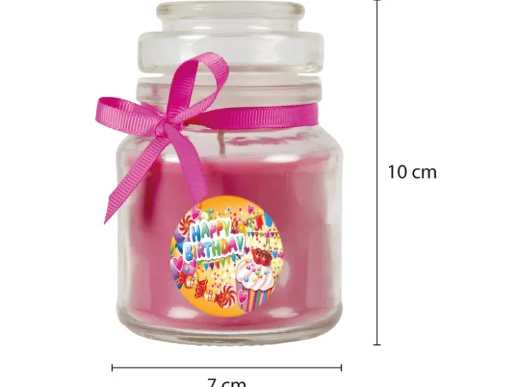 HS Candle Duftkerze & Glas Happy Birthday Cupcake Lavendel* Kerzen