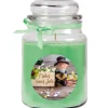 HS Candle Duftkerze & Glas Neujahr Grün Bonbon 110h* Kerzen|Windlichter