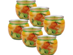 HS Candle Duftkerze Motiv 6er Pack Citrus Fruits* Windlichter