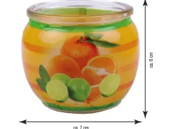 HS Candle Duftkerze Motiv 6er Pack Citrus Fruits* Windlichter