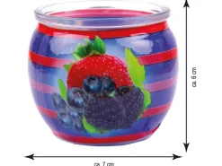 HS Candle Duftkerze Motiv 6er Pack Mixed Berries