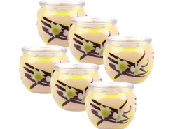 HS Candle Duftkerze Motiv 6er Pack Vanille* Windlichter