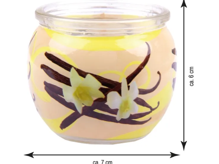 HS Candle Duftkerze Motiv 6er Pack Vanille* Windlichter