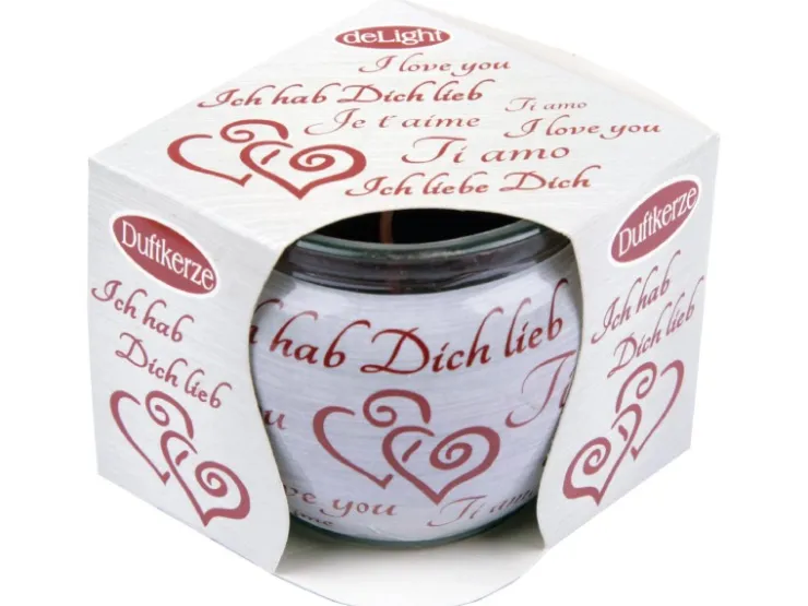 HS Candle Duftkerze Sprüche Kerze Raumduft Ich Liebe Dich* Kerzen
