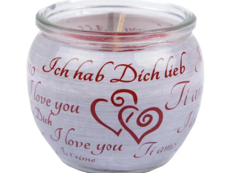 HS Candle Duftkerze Sprüche Kerze Raumduft Ich Liebe Dich* Kerzen