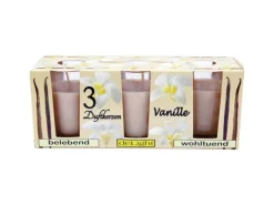 HS Candle Duftkerzen Classic Kerzen 3er Pack Vanille* Kerzen
