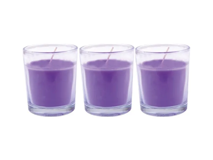HS Candle Duftkerzen Classic Kerzen 3er Pack Lavendel* Kerzen