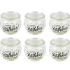 HS Candle Duftkerzen Sprüche 6er Pack Happy Birthday* Windlichter