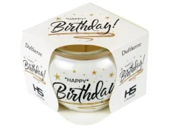 HS Candle Duftkerzen Sprüche 6er Pack Happy Birthday* Windlichter
