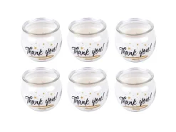 HS Candle Duftkerzen Sprüche 6er Pack Thank You