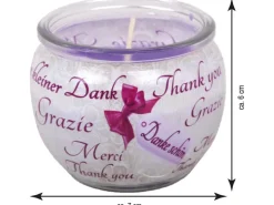 HS Candle Duftkerzen Sprüche 6er Pack Danke Schön