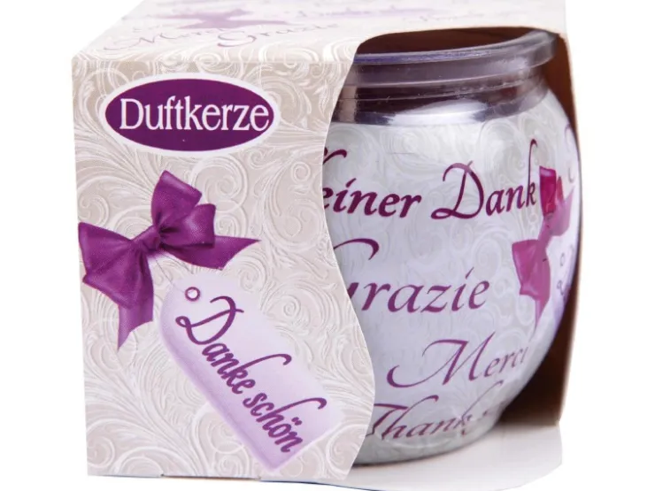 HS Candle Duftkerzen Sprüche 6er Pack Danke Schön