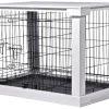 Dobar Hundebox Indoor mit Tischoberfläche 83 x 55 x 59 cm Weiß