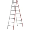 Hymer Sprossenstehleiter mit Verschraubten Alumininium Scharnieren 2x7 Sprossen* Klapptritte