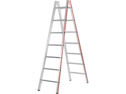 Hymer Sprossenstehleiter mit Verschraubten Alumininium Scharnieren 2x7 Sprossen* Klapptritte