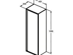 Ideal Standard Bad-Hochschrank Connect Air Weiß 30 cm