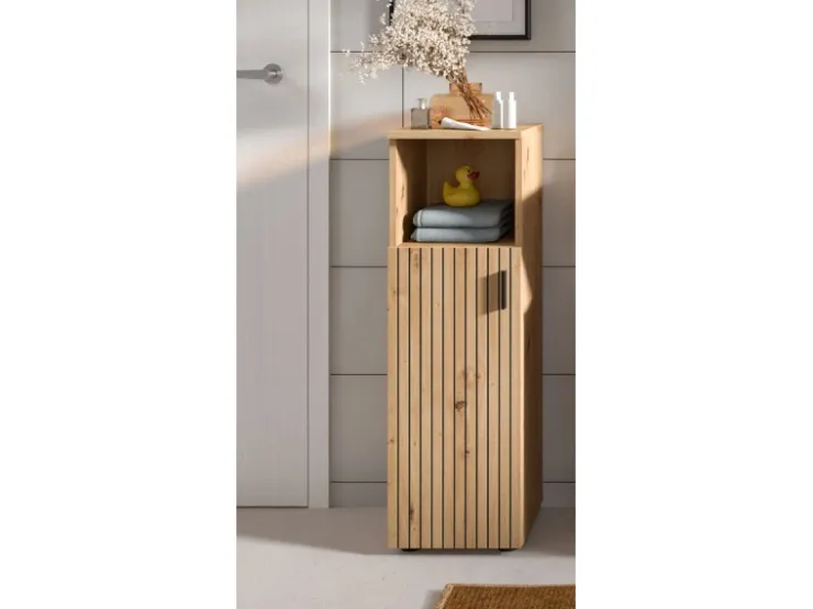 Inn.Furn Badezimmer Kommode in Eiche 30 x 95 cm Livia* Kommode