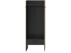 Inn.Furn Garderobe Salud in Grau und Nox Eiche 70 x 189 cm Salud