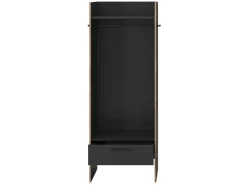 Inn.Furn Garderobe Salud in Grau und Nox Eiche 70 x 189 cm Salud