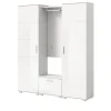 Inn.Furn Garderobe Set Weiß Hochglanz 4-teilig 165 cm Viel Stauraum Grazie* Möbelserien