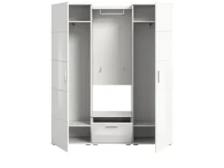 Inn.Furn Garderobe Set Weiß Hochglanz 4-teilig 165 cm Viel Stauraum Grazie* Möbelserien