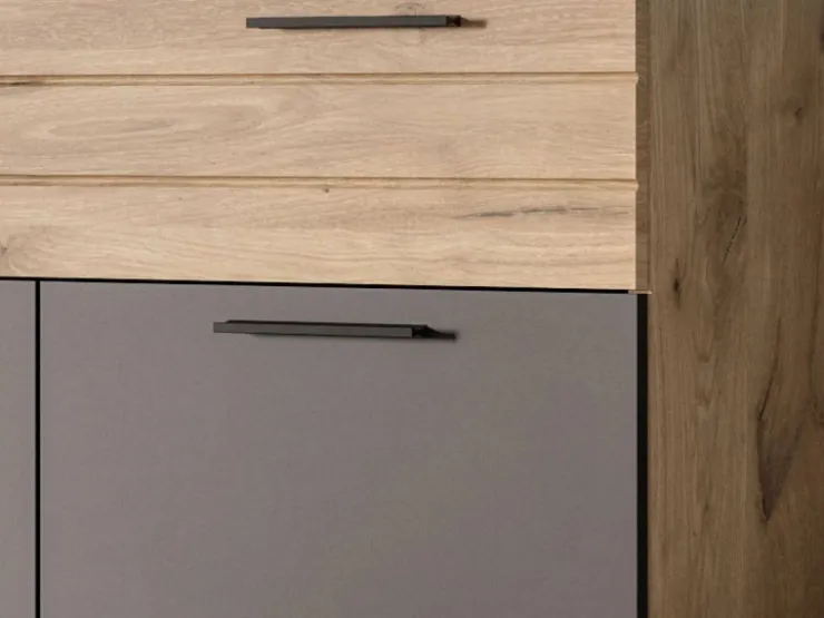 Inn.Furn Garderoben-Set Eiche Grau 3-teilig 175 cm mit Soft-Close Tomaso* Möbelserien