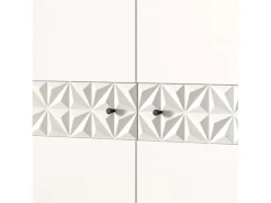 Inn.Furn Garderoben-Set in Weiß Hochglanz 226 cm Relief* Möbelserien