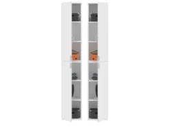 Inn.Furn Garderoben-Set 4-teilig Weiß Hochglanz 212 cm mit Spiegel SystemX* Möbelserien